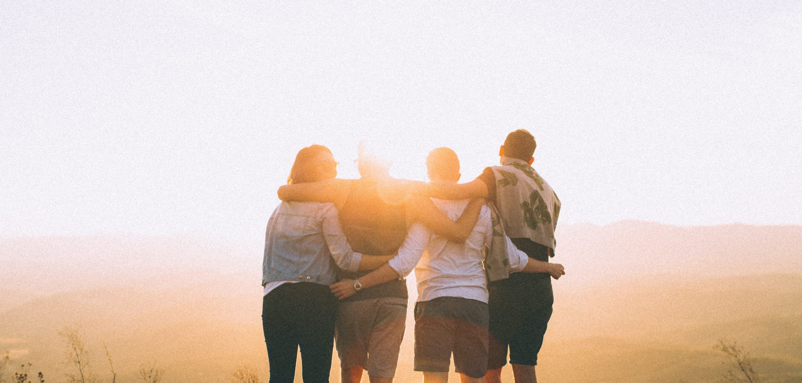 Four Young Adults hiking