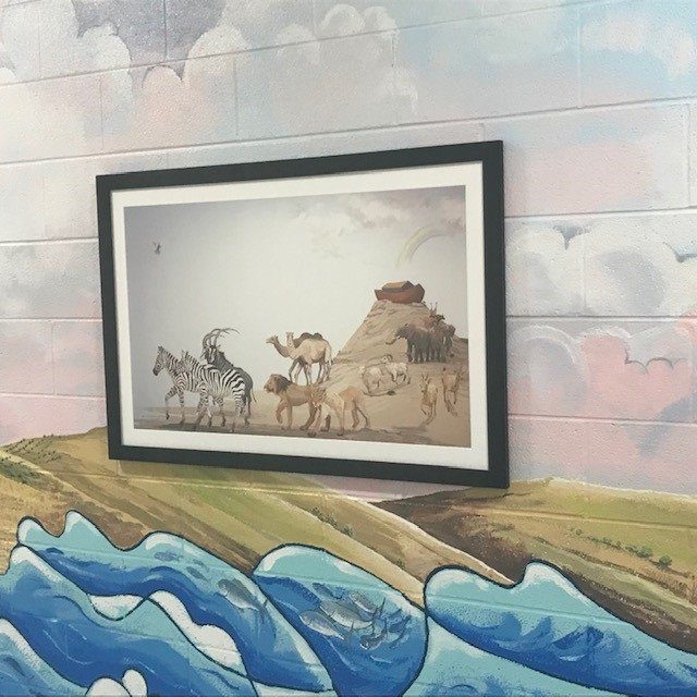 Noah print on wall